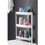 Omaş Household Product Ahir Ticaret Üçgen Raf Ünitesi 3 Katlı Beyaz Köşe Banyo Rafı Düzenleyici