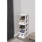 Omaş Household Product Lüx Yeni Model Modern 5 Katlı Ayakkabılık Beyaz Renk Portatif Ayakkabı Standı 5 Katlı