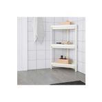 Omaş Household Product Vesken Üçgen Raf Ünitesi 3 Katlı Beyaz Köşe Banyo Rafı Düzenleyici