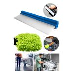 Omax Silikon Uçlu Cam Sileceği Çekçek Ve Püsküllü Mikrofiber Araba Yıkama Ve Detay Temizlik Eldiveni