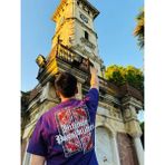 OMAYY Hereke Halılı Oversize Mor T-Shirt - 18-Mor - 2XL