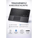 Omaze Kablosuz Klavye Touchpadli Bluetooth Bağlantılı Sessiz Tuş ve Ev - Ofis Kullanımı İçin Ultra İnce Tasarım