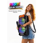 Omaze RGB LED Karaoke Bluetooth Hoparlör Kablosuz Mikrofon Dahil Ultra Güçlü Taşınabilir Bluetooth Speaker