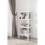 Ombeg 4 Katlı Beyaz Modüler Banyo Mutfak Balkon Salon Rafı Çiçeklik Düzenleyici Kitaplık Raf