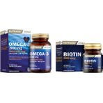 Omega 3 Balık Yağı 2000 Mg 60 Yumuşak Kapsül + Biotin 5000 Mcg 30 Tablet