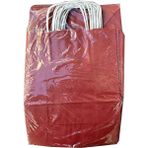 Omeyva Büküm Saplı Kraft Kağıt Çanta Karton Hediyelik Poşet Torba - Bordo - 18X24 Cm. -25 Adetlik 4 Paket
