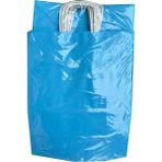 Omeyva Büküm Saplı Kraft Kağıt Çanta Karton Hediyelik Poşet Torba - Mavi 2 - 18X24 Cm. - 25 Adetlik 2 Paket