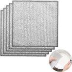 Omeyva Bulaşık Ovma Ovalama Yanmış Yağ Ağır Kir Bezi Teli Telli Bez - 20X20 Cm. - 5 Adetlik Paket