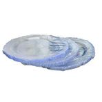 Omeyva Davet Parti Sunum Doğum Günü Şeffaf Sert Plastik Mika Tabak - 22 Cm. -6 Adetlik 3 Paket