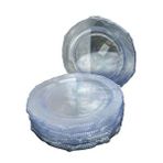 Omeyva Davet Parti Sunum Doğum Günü Şeffaf Sert Plastik Mika Tabak - 22 Cm. -6 Adetlik 5 Paket