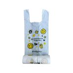Omeyva Gülen Yüz Baskılı Rulo Şeffaf Market Torba -Hışır Atlet Poşet -Küçük Boy -350 Gr.lık 1 Rulo