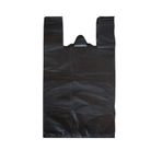 Omeyva Siyah Dökme Market Poşeti Torbası - Hışır Atlet Poşet - Orta Boy - 27 x 50 Cm. - 20 Kg.
