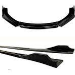 Omg Oto Vw Golf Mk3 1991-1999 Piona Black Şeritli Ön Lip ve Yan Marşpiyel Seti Piona Black - Siyah