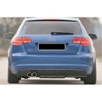 OMGarage Audi A3 8p 4 Kapı S3 Arka Ek Mat Siyah 2008 - 2012 Sol Çift Egzoz Çıkışlı