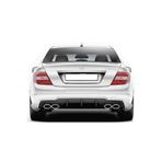 OMGarage Mercedes W204 C63 Amg Difüzör Piona Black 2011 - 2014 Sağ Sol Çift Egzoz Çıkışlı