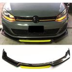 OMGarage Opel Astra H 2004-2010 Sarı Şeritli Ön Ek Ön Lip Piona Black 4 Prç