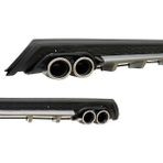 OMGarage Renault Clio 1 1990-1998 Gri 4 Krom Egzozlu Difüzör Mat Siyah