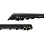 OMGarage Vw Golf Mk3 1991-1999 Piona Black 4 Krom Egzozlu Difüzör Mat Siyah