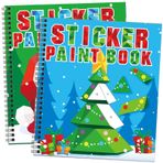 Omgouue 2 ADET Noel El Sanatları 4-8 Yaş Arası Çocuklar için Çıkartma Boyama Kitapları Elf Noel Baba Penguenleri Kardan Adam ve Daha Fazla Tasarım İçerir Hediye Parti 20 Resim Çıkartma Sayfaları Ayrı