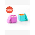 Omiebox - Bento Kutusu İç Bölme Kapları 2li Pembe/Turkuaz