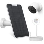 Omiention 6w Premium Güneş Paneli Şarj Cihazı Google Nest Cam Açık veya Kapalı (Pil Sürümü) ile Uyumlu, 13.1Ft/4m Hızlı Şarj Kablosu, IP65 Hava Koşullarına Dayanıklı ve Ayarlanabilir Montaj