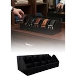 Omilife 10 Bölmeli Kemer Organizer, Çorap, Kravat, Takı, Makyaj, Çekmece, Dolap Içi Depolama - Siyah
