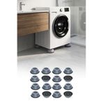 omilife 16'lı Beyaz Beyaz Eşya Altlığı Titreşim Önleyici Yükseltici Ayak Çamaşır Makinesi Pedi 6 cm