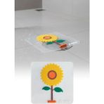 Omilife Ayçiçeği Kare Silikon Kötü Koku Önleyici Gider Kapağı – Banyo, Mutfak, Balkon Lavabo Tıpası 14,5X14,5 cm - Çok Renkli