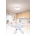 omilife Dekoratif Pervane 5 Kollu Katlanır Kanatlı 24W Led Ampul Beyaz Renk