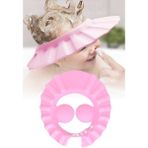 Omilife Pembe Bebek Banyo Şapkası Kulak Koruyucu Düğmeli Ayarlanabilir Duş Bonesi Göz ve Kulak Koruma Şapkası - Renkli