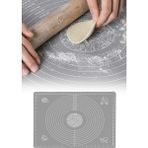 Omilife Silikon Hamur Açma Yoğurma Matı Skalalı Kaymaz Yapışmaz Kolay Temizlenebilir 40X50 cm - Gri