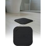 Omilife Siyah Kare Silikon Gider Kapağı Koku Önleyici Lavabo Banyo Mutfak Gider Tıkacı 14.5 cm