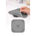 omilife Su geçiren Lavabo Gider Filtresi Silikon Saç Yakalayıcı Kare Banyo Duş Gider Süzgeci 14.5 cm