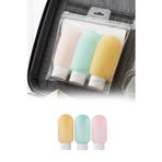 Omilife Taşınabilir Seyahat Şişe Seti 3lü Sızdırmaz Mini Kozmetik Şişeleri Valiz Organizer Seti