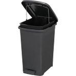 Omnipazar ELF-İ342 Slim Pedallı Plastik Çöp Kovası Iç Kovalı 25 Lt - Antrasit