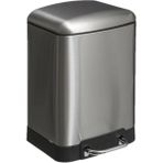 Omnipazar Genesit GSC501L Kare Pedallı Paslanmaz Çöp Kovası 6 Litre Gri - 6 lt