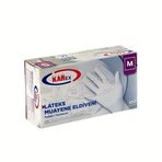 Omnipazar Karex Lateks Pudralı Eldiven 100'lü Paket Beyaz Medium