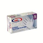 Omnipazar Karex Lateks Pudralı Eldiven 100'lü Paket Beyaz Small
