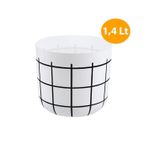 Omnipazar Krs-211 Dekoratif Karo Desenli Saksı 1.4 Litre No 1