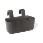 Omnipazar KRS-249 Dekoratif Plastik Pera Askılı Balkon Saksı 3.2 Litre - Kahverengi