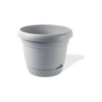 Omnipazar KRS-341 Dekoratif Inci Bitki Çiçek Saksı Takımı 1.1 Litre No 1 - Gri