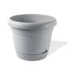 Omnipazar KRS-343 Dekoratif Inci Bitki Çiçek Saksı Takımı 4.9 Litre No 3 - Gri