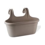 Omnipazar KRS-350 Dekoratif Plastik Inci Askılı Balkon Saksı 6.2 Litre - Kahverengi