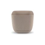 Omnipazar KRS-382 Dekoratif Plastik Mercan Kare Saksı 0.67 Litre No 2 - Bej