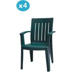 Omnipazar MT-GF175 Cometa Plastik Bahçe Balkon Sandalye 4'lü Set - Yeşil
