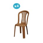 Omnipazar Mt-Gf187 Agosto Plastik Bahçe Balkon Sandalye 4'Lü Set