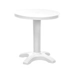 Omnipazar Omnipazar Sy-2565 Beyaz Yuvarlak Plastik Masa 60X72 Cm 77845 Beyaz