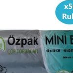 Omnipazar Özpak Mini Boy Çöp Torbası 40x50 cm Beyaz 50 Rulo 2000 Adet