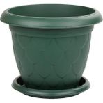 Omnipazar SO-D010 Damla Desen Tabaklı Saksı Takımı 25 Litre No:10 - Yeşil
