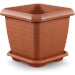 Omnipazar SO-HK03 Hisar Kare Tabaklı Saksı 25.5 Litre No 3 - Kiremit